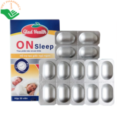 Viên uống Glad Health On Sleep hỗ trợ ngủ ngon, ngủ sâu tự nhiên (Hộp 30 viên)