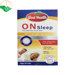 Viên uống Glad Health On Sleep hỗ trợ ngủ ngon, ngủ sâu tự nhiên (Hộp 30 viên)