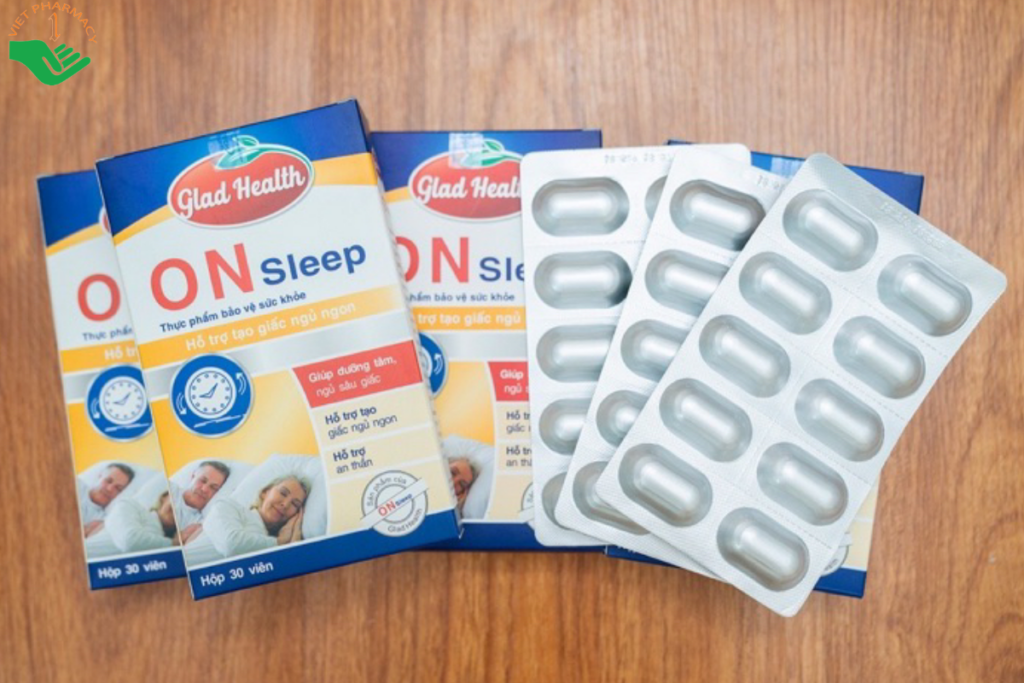 Viên uống Glad Health On Sleep hỗ trợ ngủ ngon, ngủ sâu tự nhiên (Hộp 30 viên)