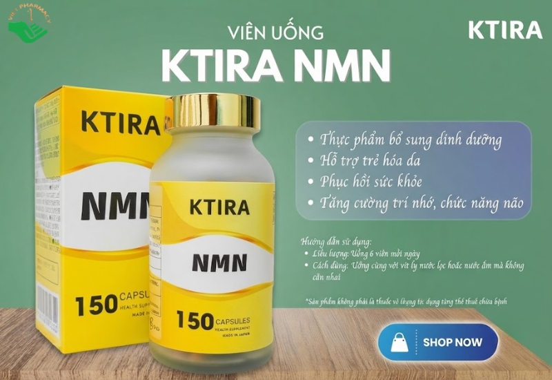 Vien-uong-Ktira-NMN-ho-tro-cham-soc-va-duy-tri-suc-khoe-lan-da-Hop-150-vien