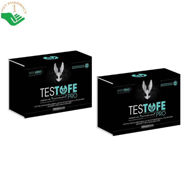 Viên uống Testofe Pro Esico Pharma hỗ trợ bổ thận, tăng cường sinh lực và khả năng sinh lý nam (Hộp 3 vỉ x 10 viên)
