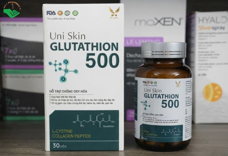 Vien-uong-Uni-Skin-Glutathion-500-Ho-tro-cai-thien-tinh-trang-da-Hop-30-vien