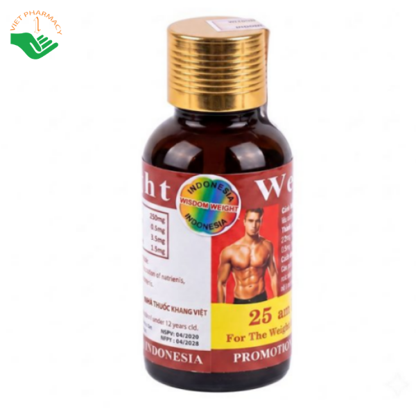 Viên uống Wisdom Weight hỗ trợ tăng cân hiệu quả (Hộp 25 viên)