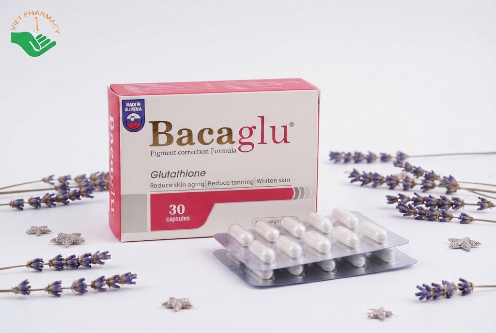 Bacaglu hỗ trợ chống oxy hóa, giảm lão hóa da hiệu quả (Hộp 30 viên)