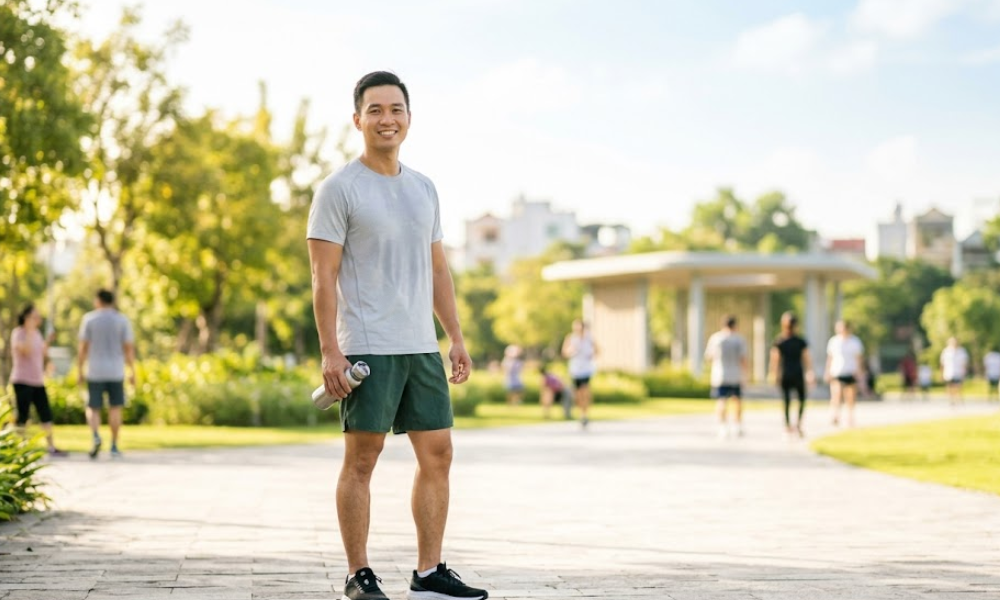 Các bài tập aerobic như đi bộ nhanh, chạy bộ, đạp xe hoặc bơi lội giúp cải thiện sức khỏe tim mạch