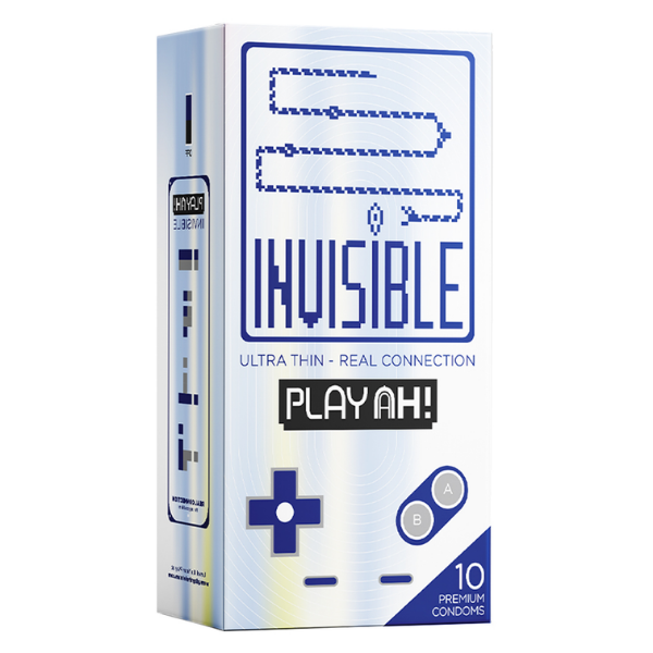 Bao cao su PlayAh Snake Invisible siêu mỏng nhiều gel (Hộp 10 bao)