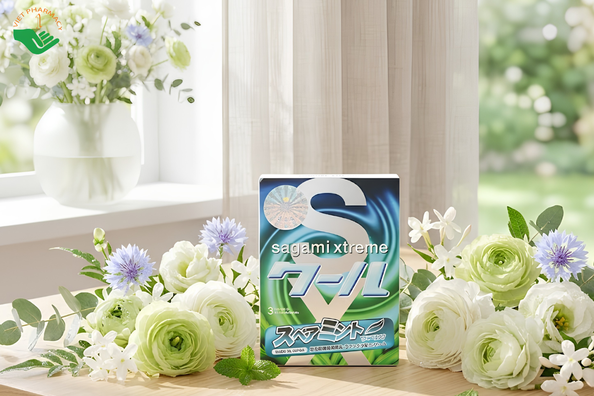 Sagami Spearmint là dòng sản phẩm có bổ sung tinh chất bạc hà trong lớp gel bôi trơn