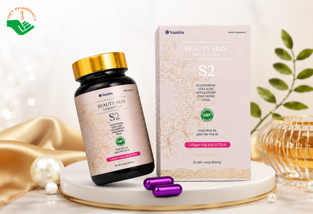 Beauty Skin Long Term Care S2 SAMITA hỗ trợ chống oxy hóa giúp da mịn màng (Hộp 50 viên)