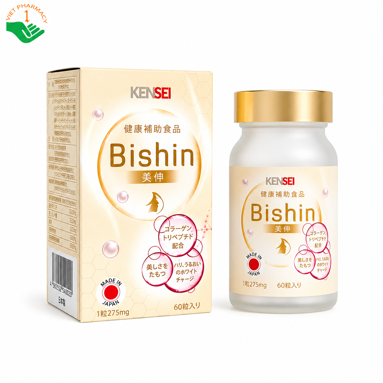 Bishin Keisei hỗ trợ làm chậm quá trình lão hóa, giúp tái tạo da (Hộp 60 viên)