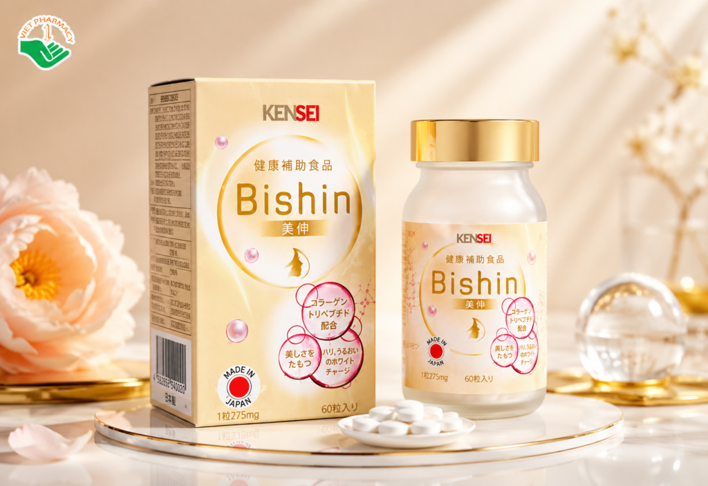 Bishin Keisei hỗ trợ làm chậm quá trình lão hóa, giúp tái tạo da (Hộp 60 viên)