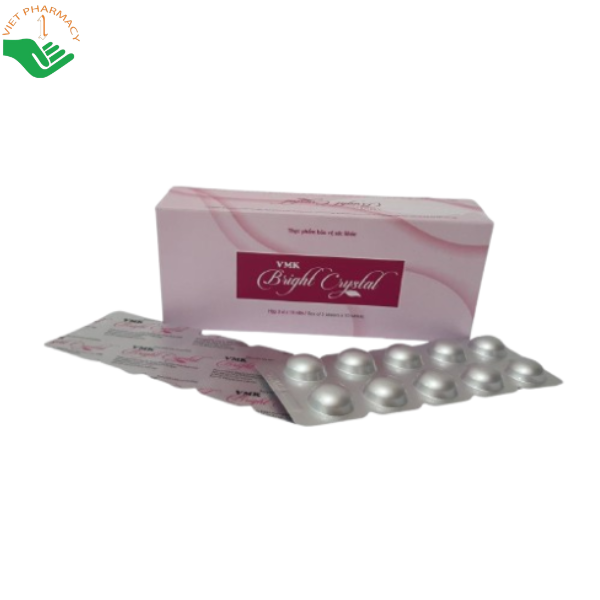 Bright Crystal VMK hỗ trợ chống oxy hóa, giúp da trắng sáng (Hộp 3 vỉ x 10 viên)
