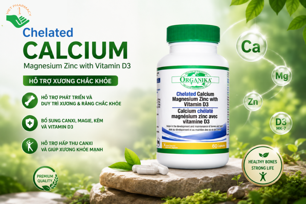 Canxi D3 ORGANIKA Calcium Magnesium Zinc D3