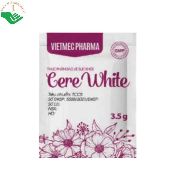 Cere White Vietmec làm chậm quá trình lão hóa da, giúp da sáng mịn (Hộp 20 gói)