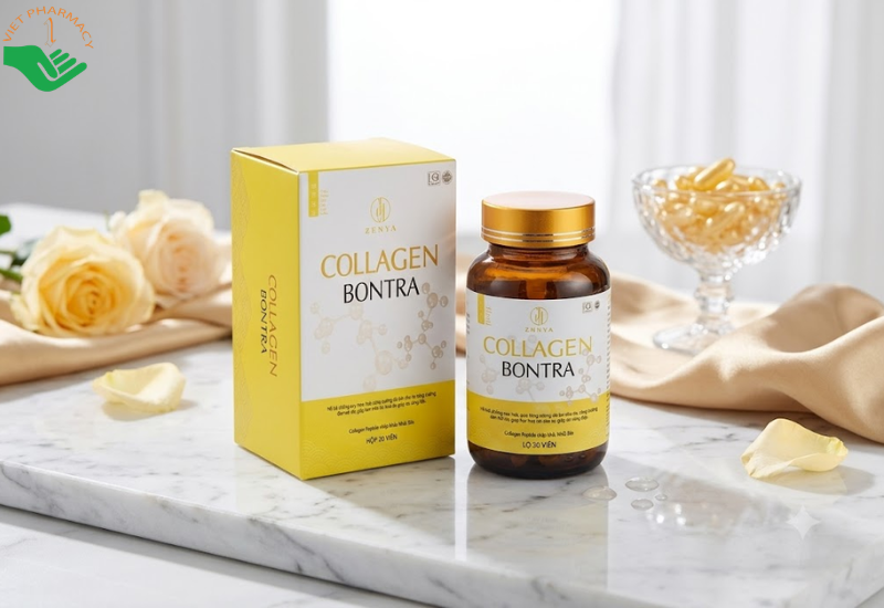 Collagen Bontra Bionex Medical giảm quá trình lão hóa, hỗ trợ làn da sáng và đẹp (Hộp 30 viên)