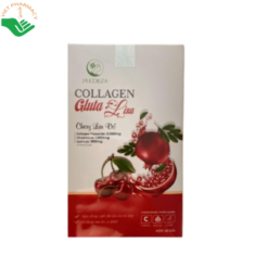Collagen Gluta Liza Pucoliza giúp tăng cường độ ẩm, hỗ trợ da sáng đẹp (Hộp 20 gói)