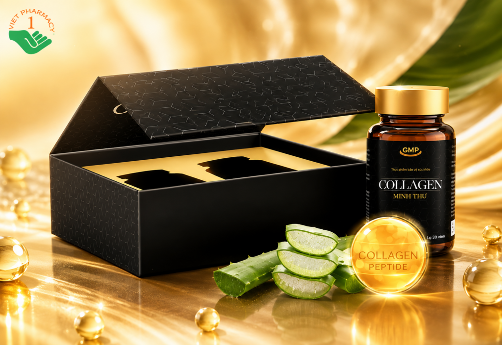 Collagen Minh Thư hỗ trợ làm sáng đẹp da, tăng độ ẩm và độ đàn hồi cho da (2 hộp x 30 viên)