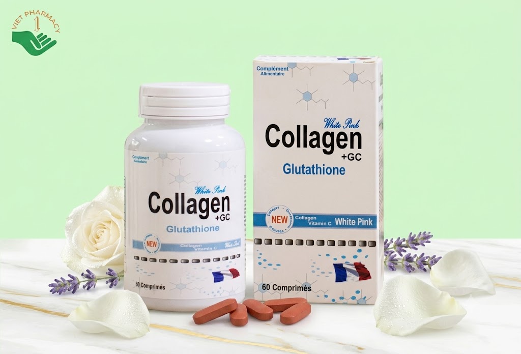 Collagen+GC Glutathione Phytextra giúp làn da sáng mịn, đều màu, ngăn ngừa lão hoá và kích thích sản sinh collagen (Hộp 60 viên)
