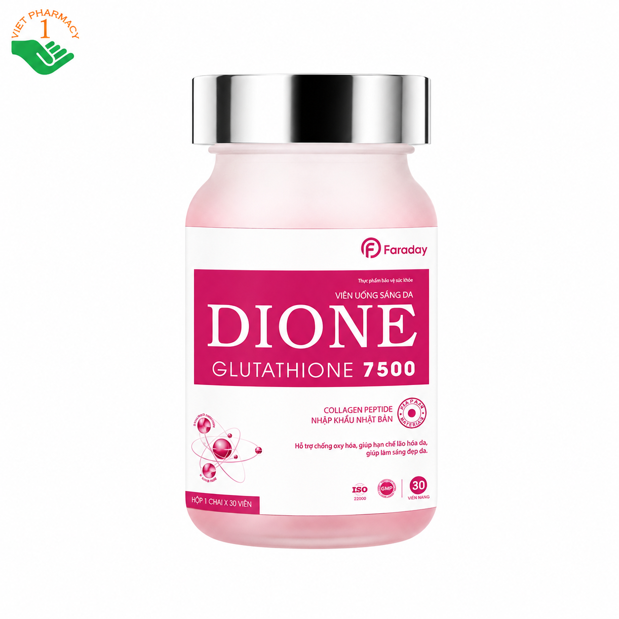 Dione FARADAY hỗ trợ hạn chế lão hóa da, cấp ẩm, sáng da (Hộp 30 viên)