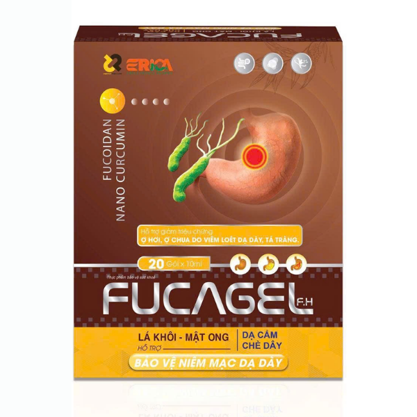 Dung dịch uống hỗ trợ dạ dày Fucagel F.H (Hộp 20 gói x 10ml)
