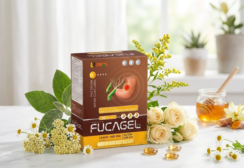 Dung dịch uống hỗ trợ dạ dày Fucagel F.H (Hộp 20 gói x 10ml)