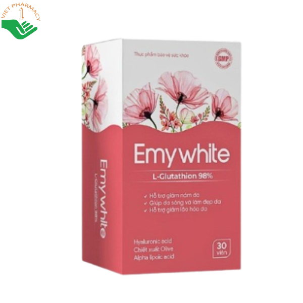 Emywhite Gia Nguyễn Pharma hỗ trợ làm sáng và hạn chế lão hóa da (Hộp 30 viên)