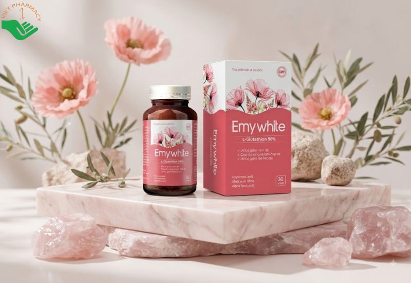 Emywhite Gia Nguyễn Pharma hỗ trợ làm sáng và hạn chế lão hóa da (Hộp 30 viên)