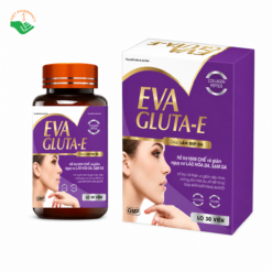 Eva Gluta-E hỗ trợ trẻ hóa, làm đẹp, dưỡng sáng, giảm nếp nhăn trên da (Hộp 30 viên)