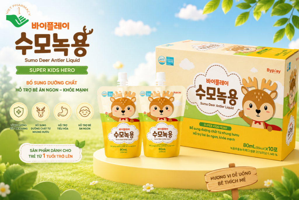 Gạc Hươu Non Sumo cải thiện biếng ăn và bổ sung dinh dưỡng cho trẻ (Túi 80ml)