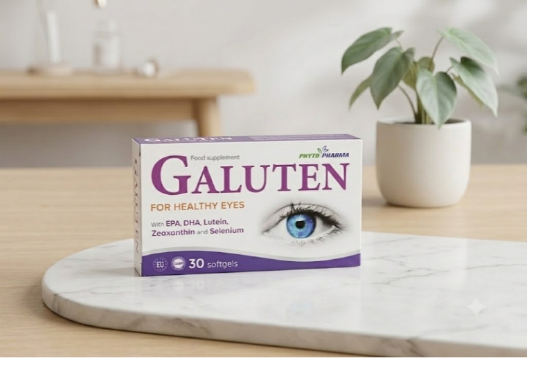 Galuten Phytopharma tăng cường thị lực, giảm cảm giác mỏi mắt, mờ mắt, khô mắt (Hộp 3 vỉ x 10 viên)).)