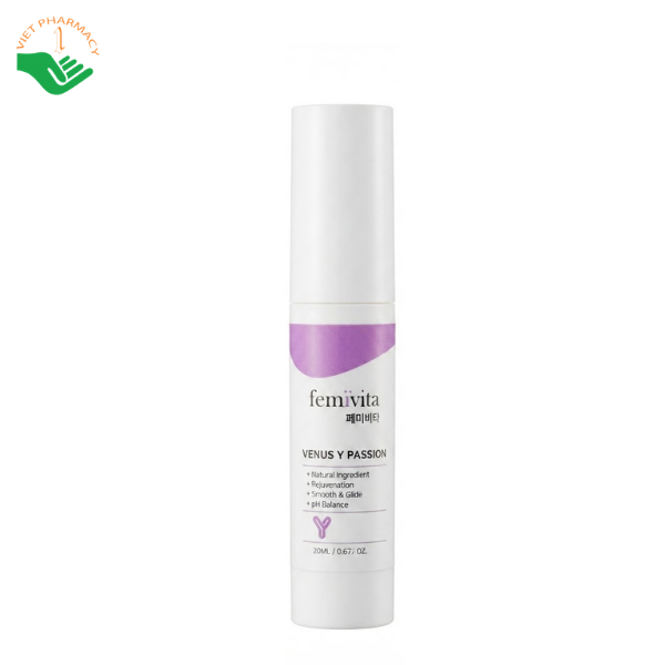 Gel bôi trơn Venus Y Passion Femivita giảm khô rát và chăm sóc vùng kín (Lọ 20ml)