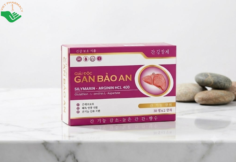 Giải Độc Gan Bảo An Việt Nga bảo vệ tế bào gan, hỗ trợ thanh nhiệt giải độc (Hộp 30 viên)
