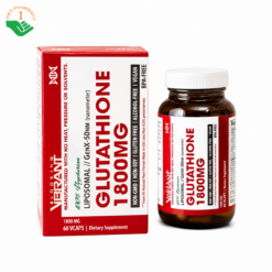 Glutathione 1800mg Vibrant tăng cường thải độc gan, tăng độ đàn hồi cho da (Hộp 60 viên)