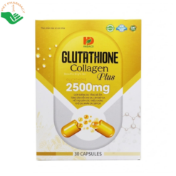 Glutathione Collagen Beautiful Bright Skin Plus Hadaco hỗ trợ dưỡng da, giúp tăng độ ẩm và độ đàn hồi cho da (Hộp 30 viên)