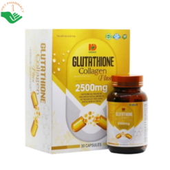 Glutathione Collagen Beautiful Bright Skin Plus Hadaco hỗ trợ dưỡng da, giúp tăng độ ẩm và độ đàn hồi cho da (Hộp 30 viên)