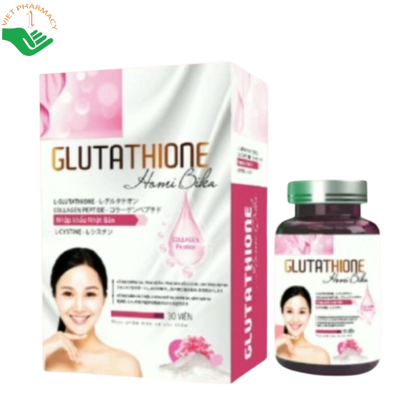 Glutathione Homi Bika Oshii hỗ trợ dưỡng sáng da, làm giảm các dấu hiệu lão hóa (Hộp 30 viên)