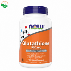 Glutathione Now Foods bổ gan, giải độc và làm sáng da, hỗ trợ chống oxy hóa (Hộp 60 viên)