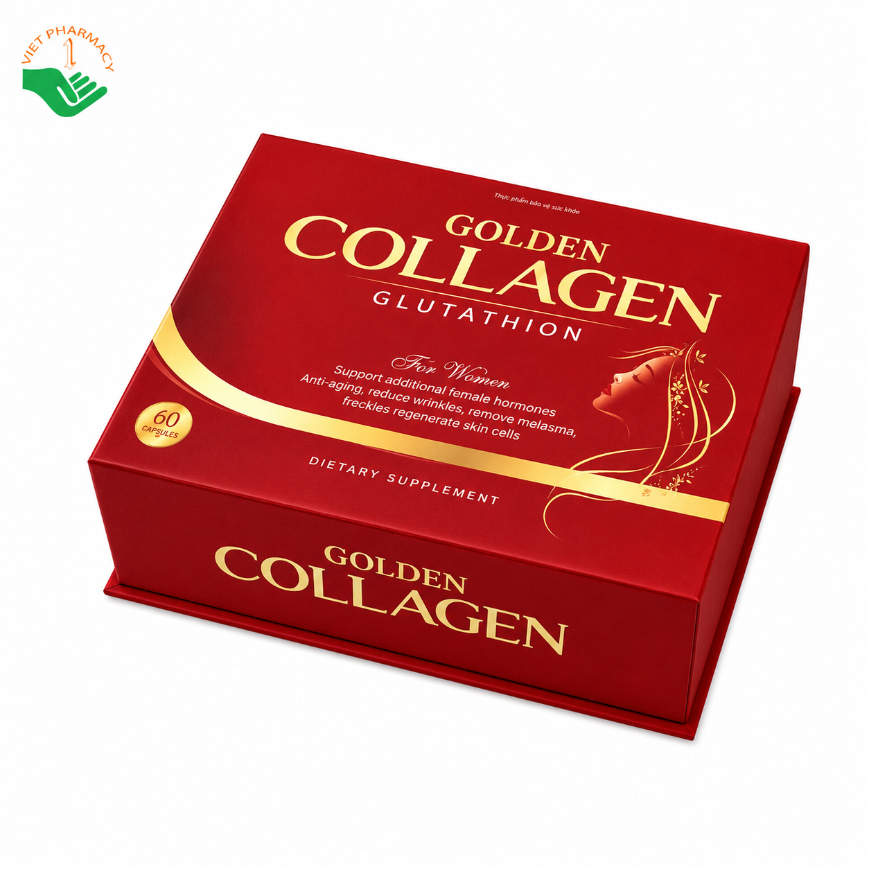 Golden Collagen Golden Smile hỗ trợ chống lão hóa, giúp da sáng mịn (Hộp 30 viên)