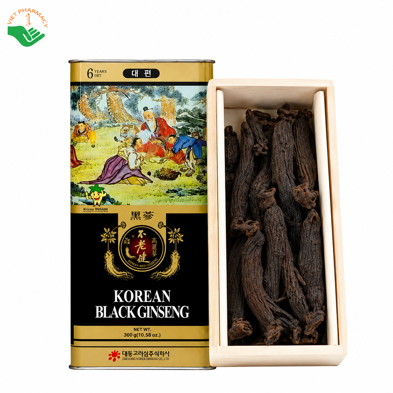 Hắc sâm củ khô Daedong Hàn Quốc tăng cường sức đề kháng và hệ miễn dịch (Hộp 150g)