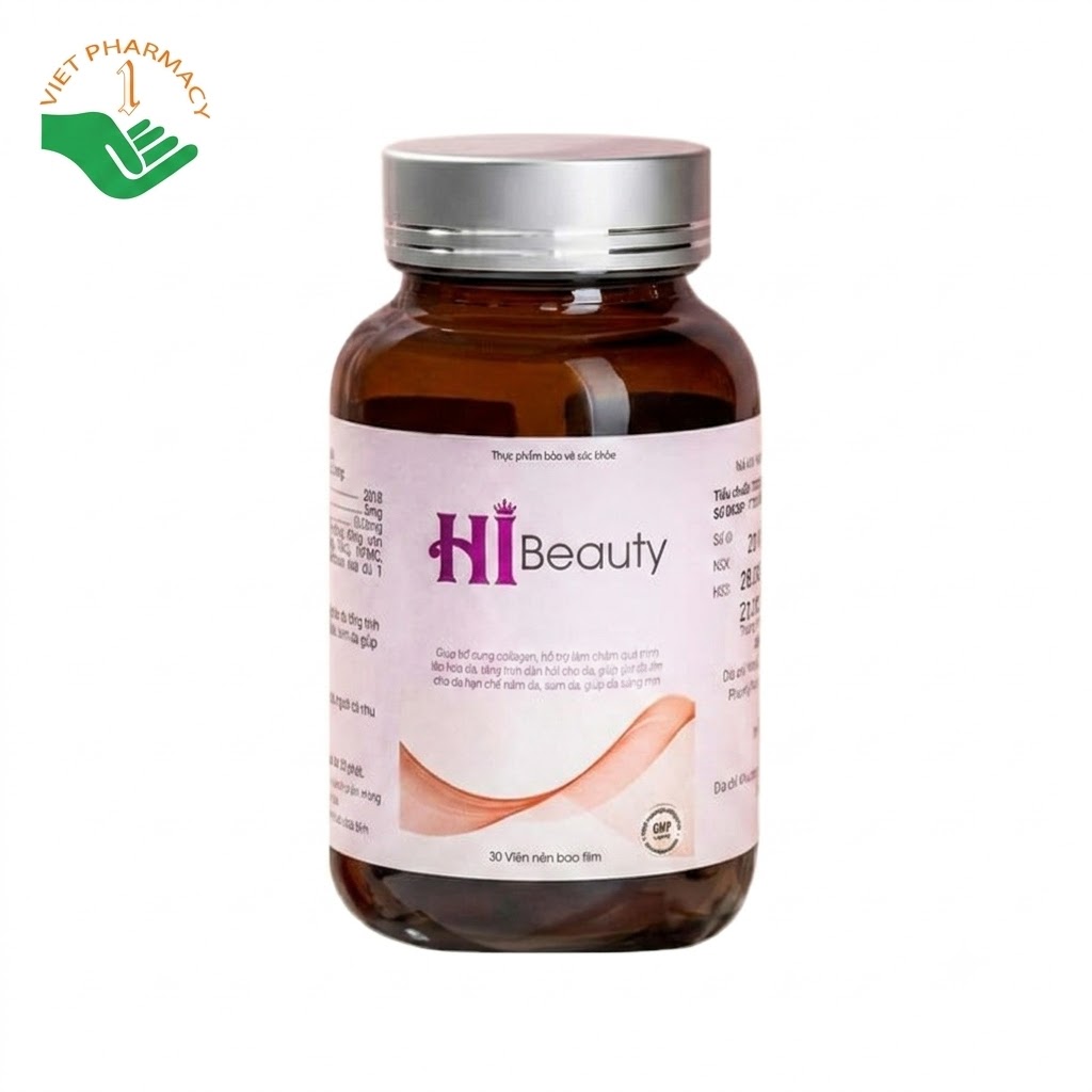 Hi Beauty hỗ trợ trắng da tự nhiên, mờ thâm và chống lão hóa (Hộp 30 viên)