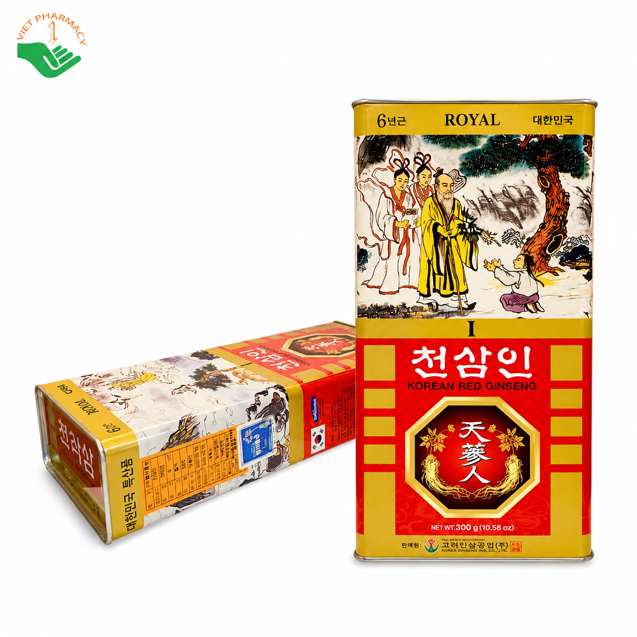 Hồng sâm củ khô Wooshin Hàn Quốc bồi bổ cơ thể, hỗ trợ tăng sức đề kháng (Hộp 300g)