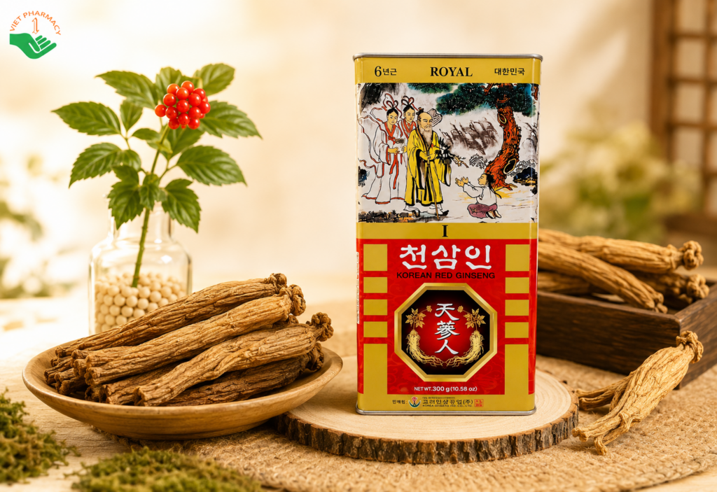 Hồng sâm củ khô Wooshin Hàn Quốc bồi bổ cơ thể, hỗ trợ tăng sức đề kháng (Hộp 300g)