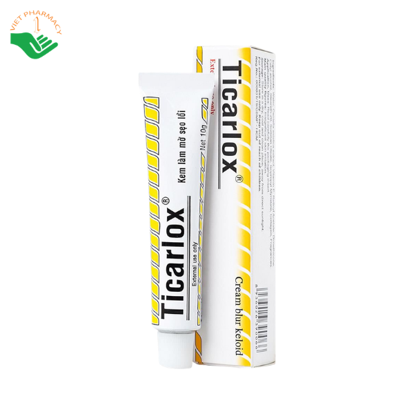 Kem bôi Ticarlox Thiên Khánh hỗ trợ làm mờ sẹo, dưỡng da (Hộp 1 tuýp 10g)