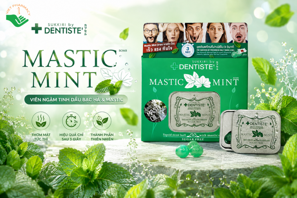 Kẹo ngậm Love Mint tạo cảm giác the mát và hỗ trợ tăng hứng thú khi gần gũi (Hộp 20 viên)
