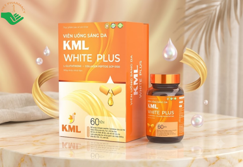 KML White Plus STP ngăn ngừa lão hóa, giúp da trắng sáng (Hộp 60 viên)