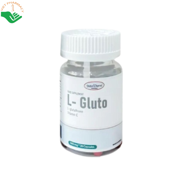 L-Gluto Intelderm Medical chống nắng, ngăn ngừa lão hóa, dưỡng da sáng đẹp (Hộp 30 viên)
