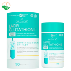 Lacir Glutathione Plus Dopharma hạn chế lão hóa, hỗ trợ tăng độ đàn hồi, giúp da trăng sáng (Hộp 1 lọ 30 viên)
