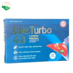 Live Turbo 4.0 Hoàng An hỗ trợ thành nhiệt, giúp giải độc và tăng cường chức năng (Hộp 60 viên)