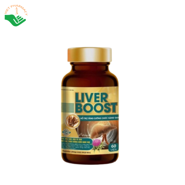 Liver Boost Nikko Pharma tăng cường phục hồi chức năng gan, hỗ trợ giải độc (Hộp 1 lọ x 60 viên)