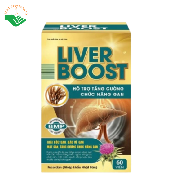 Liver Boost Nikko Pharma tăng cường phục hồi chức năng gan, hỗ trợ giải độc (Hộp 1 lọ x 60 viên)