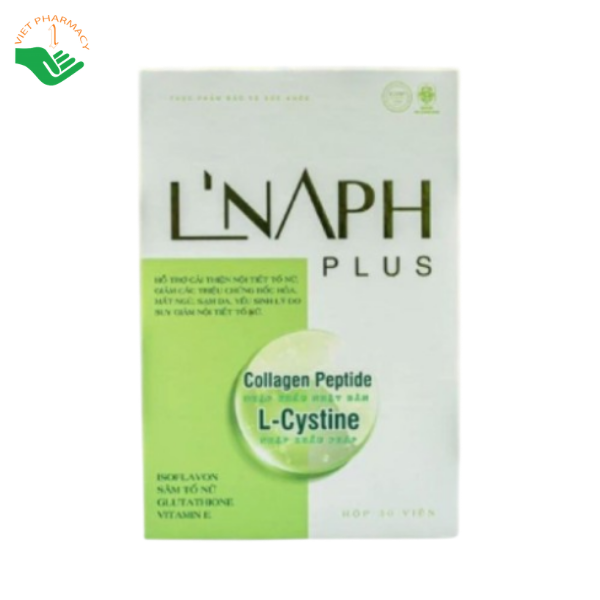 L’Naph Plus Linh Ngân hỗ trợ cân bằng nội tiết tố nữ, giúp làm mờ sạm da (Hộp 1 lọ x 30 viên)